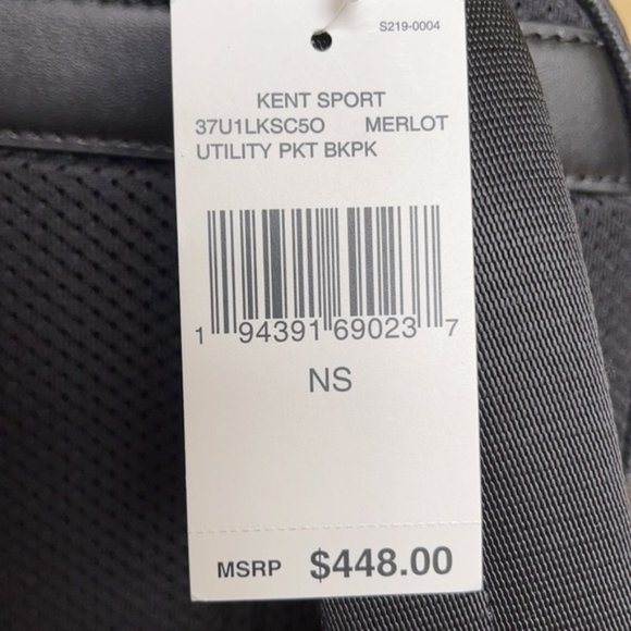 Michael Kors Kent Sport Utility Backpack Merlot - Picture 10 of 16